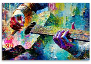 Gario Vászonkép Színes gitár Méret: 60 x 40 cm