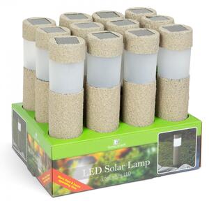 LED-es szolár lámpa - kőmintás - műanyag