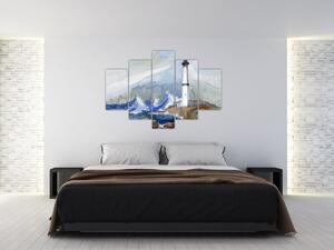 Világítótorony festményének képe (150x105 cm)