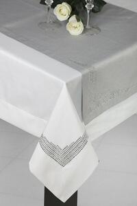 Klara exkluzív asztalterítő kristály díszítéssel Szürke 140x220 cm