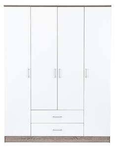 Miami gardróbszekrény 160x205 cm fehér-yorki tölgy