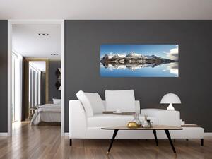 A hegyek képe és a tükröződés (120x50 cm)