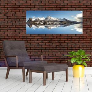 A hegyek képe és a tükröződés (120x50 cm)