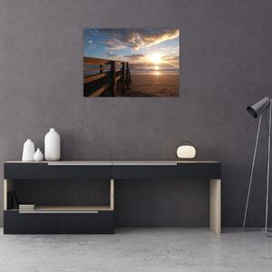 A móló, a strand és a tenger képe (70x50 cm)