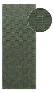 Sötétzöld kézi szövésű gyapjú futószőnyeg 80x200 cm Scala – Villeroy&Boch