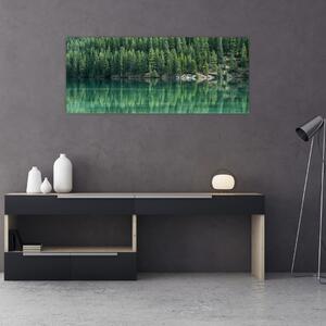 Kép - Tűlevelű a tónál (120x50 cm)
