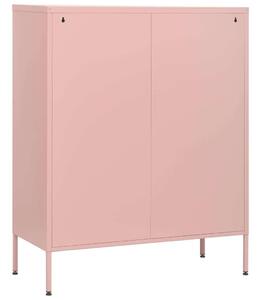 VidaXL rózsaszín acél fiókos szekrény 80 x 35 x 101,5 cm
