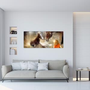 Kép - Üdvözöljük a világban, csikó (120x50 cm)
