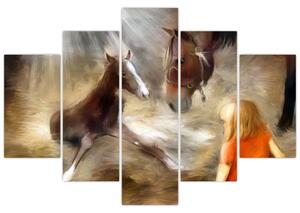 Kép - Üdvözöljük a világban, csikó (150x105 cm)