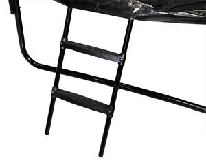 SkyFlyer fekete, 304 cm-es kerti trambulin hálóval és profilozott