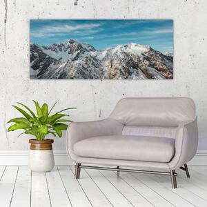 Havas csúcsok képe, Fiordland (120x50 cm)