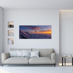 Kép naplementekor, Mt. blanc (120x50 cm)