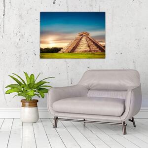 A híres maja emlékmű képe (70x50 cm)
