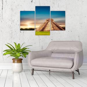 A híres maja emlékmű képe (90x60 cm)