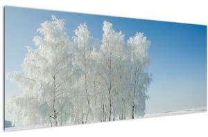 Egy havas táj képe (120x50 cm)