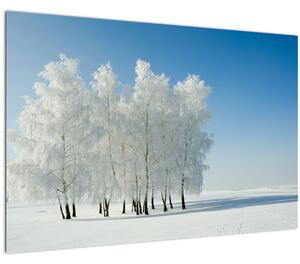 Egy havas táj képe (90x60 cm)