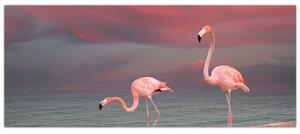 Flamingók képe (120x50 cm)