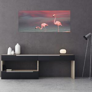 Flamingók képe (120x50 cm)