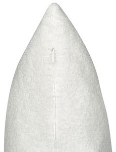 Fehér buklé díszpárna kétdarabos szettben 45 x 45 cm LEUZEA
