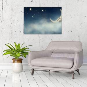 Kép - Hold csillagokkal (70x50 cm)