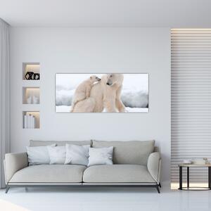 Kép - Jegesmedvék (120x50 cm)