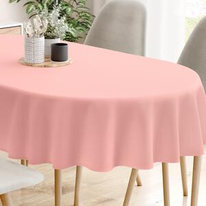 Goldea pamut asztalterítő - pasztell rózsaszín - ovális 140 x 180 cm