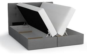MARLEN boxspring ágy tárolóhellyel - 120x200, antracit / szürke