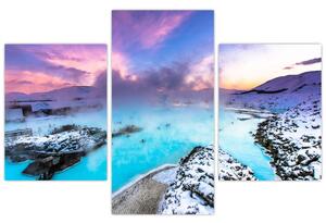 Kép - kék lagúna, Izland (90x60 cm)