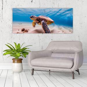 Teknős képe az óceánban (120x50 cm)