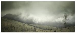 A vihar előtti táj képe (120x50 cm)