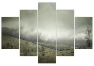 A vihar előtti táj képe (150x105 cm)