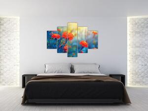 Kép - Narancssárga virágok (150x105 cm)