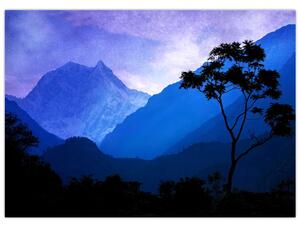 Kép - Éjszakai ég Nepálban (70x50 cm)