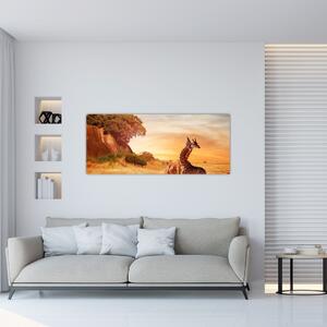 Kép - Zsiráfok Afrikában (120x50 cm)