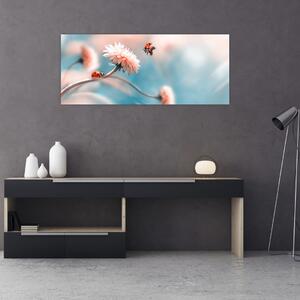 Kép - Katicabogarak a virágon (120x50 cm)