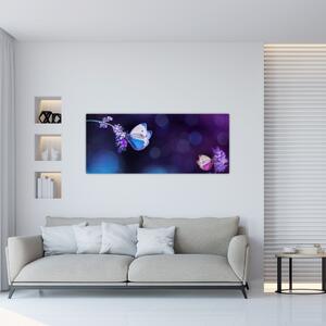 Kép - Pillangók a levendulán (120x50 cm)