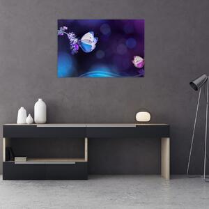 Kép - Pillangók a levendulán (90x60 cm)