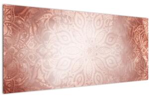 Kép - Rózsaszín mandala (120x50 cm)
