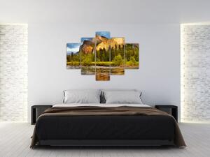Kép - Sziklák a tónál (150x105 cm)