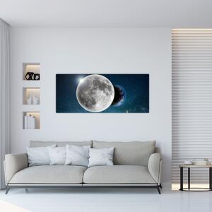 Kép - Föld holdfogyatkozásban (120x50 cm)