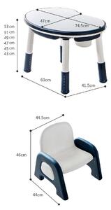 LittleONE MOA 3in1 multifunkciós gyerekasztal székkel, állítható