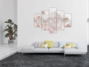 Kép - Rózsaszín virágok (150x105 cm)