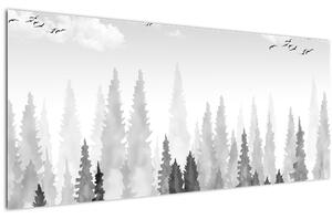 Kép - Erdei csúcsok (120x50 cm)