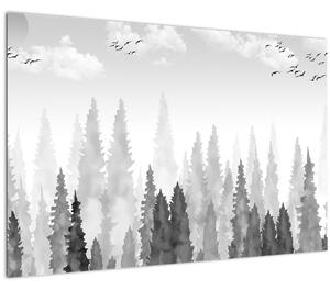 Kép - Erdei csúcsok (90x60 cm)