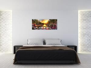 Kép - Napkelte Amszterdamban (120x50 cm)