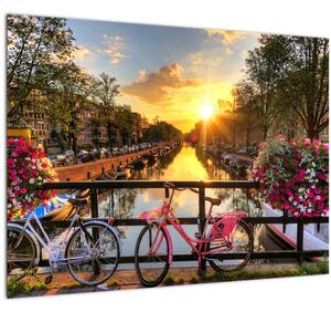 Kép - Napkelte Amszterdamban (70x50 cm)