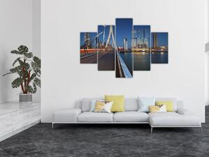 Kép - Alkonyat Rotterdamban, Hollandia (150x105 cm)