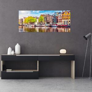 Kép - Táncoló házak, Amszterdam (120x50 cm)