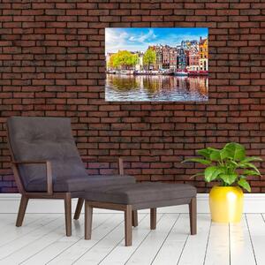 Kép - Táncoló házak, Amszterdam (70x50 cm)