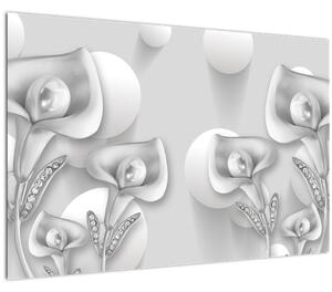 Kép - Virágos dizájn (90x60 cm)